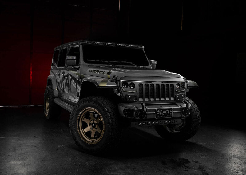 Oracle Jeep Wrangler JL/Gladiator JT Integrated Windshield LED Light Bar System ORACLE Lighting Light Mounts  AXOPROS