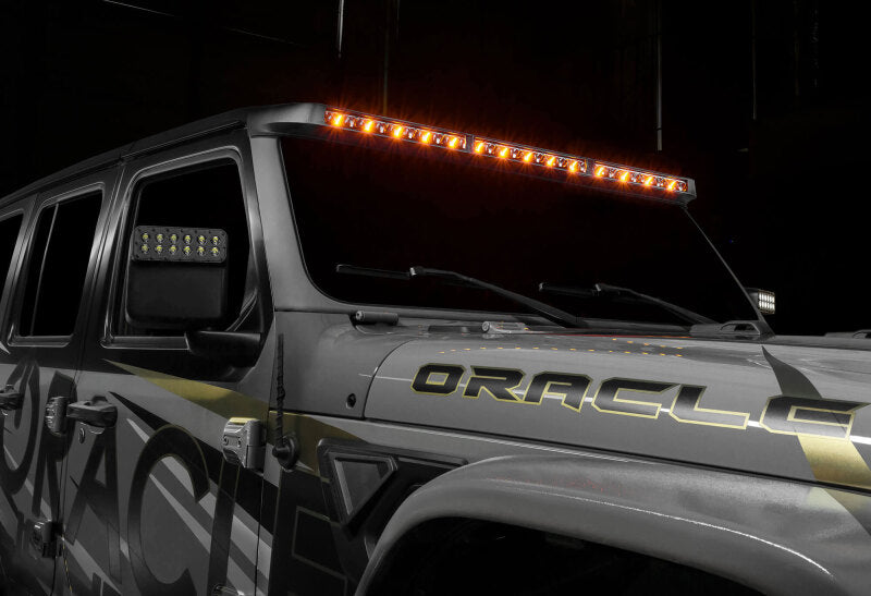 Oracle Jeep Wrangler JL/Gladiator JT Integrated Windshield LED Light Bar System ORACLE Lighting Light Mounts  AXOPROS