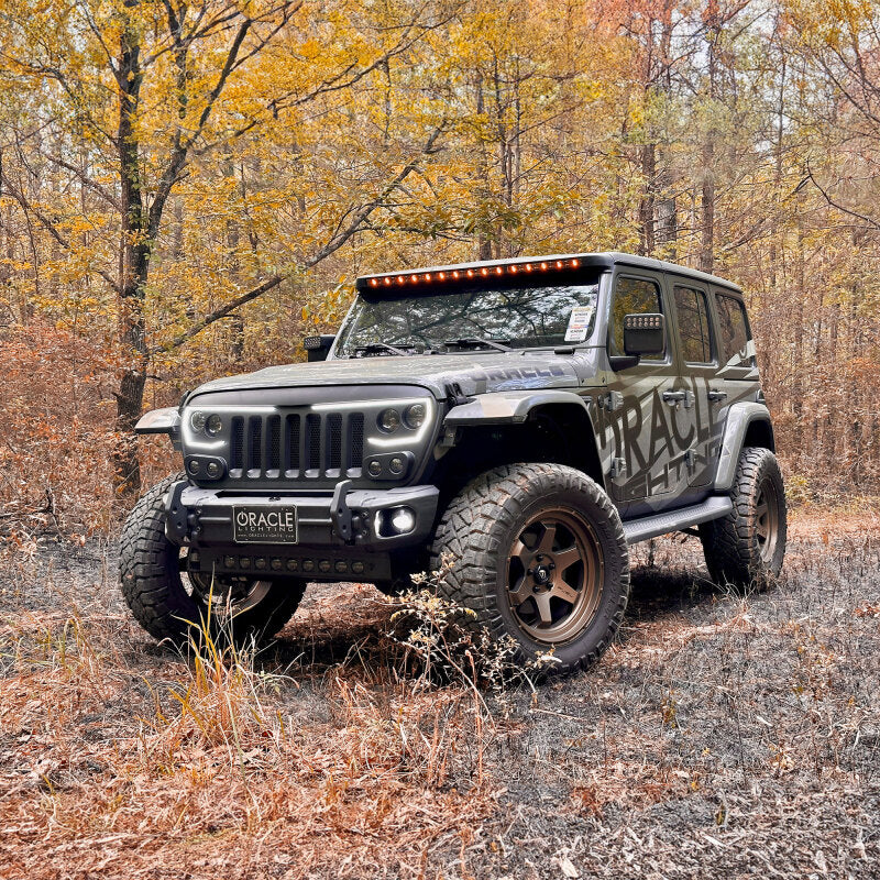 Oracle Jeep Wrangler JL/Gladiator JT Integrated Windshield LED Light Bar System ORACLE Lighting Light Mounts  AXOPROS