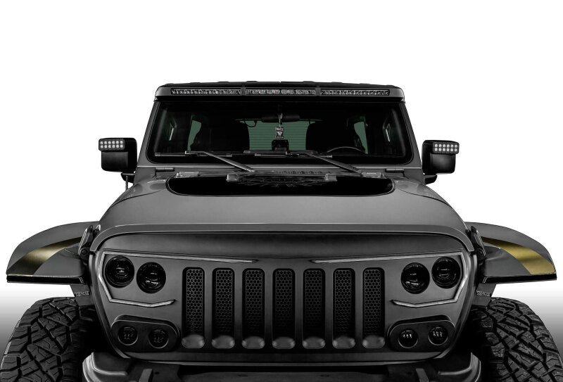 Oracle Jeep Wrangler JL/Gladiator JT Integrated Windshield LED Light Bar System ORACLE Lighting Light Mounts  AXOPROS