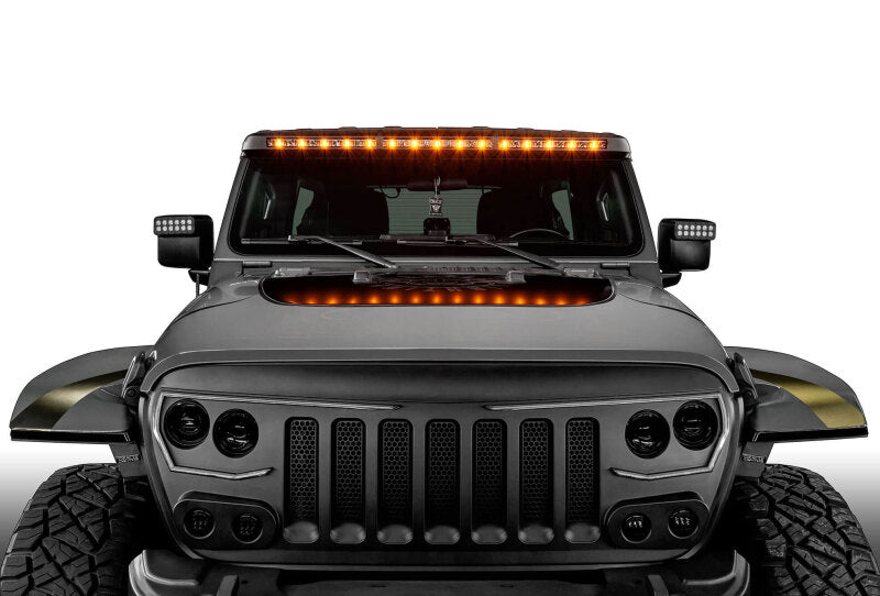 Oracle Jeep Wrangler JL/Gladiator JT Integrated Windshield LED Light Bar System ORACLE Lighting Light Mounts  AXOPROS