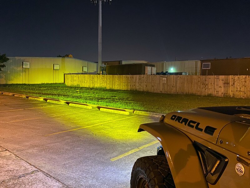 ORACLE Lighting 2019+ Jeep Wrangler JL Skid Plate w/ Integrated LED Emitters - Yellow SEE WARRANTY ORACLE Lighting Skid Plates AXOPROS