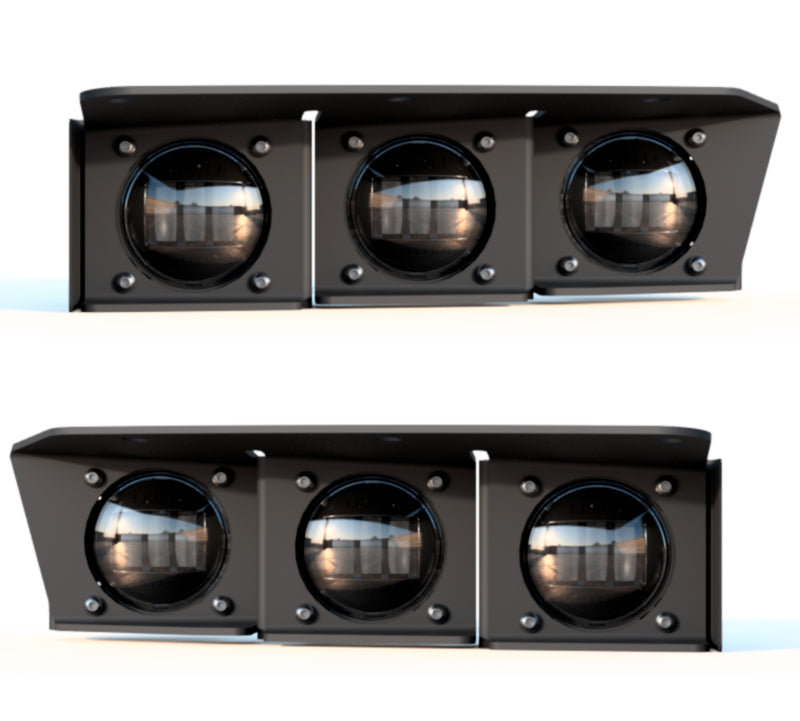 ORACLE Lighting 21-22 Ford Bronco Triple LED Fog Light Kit for Steel Bumper - White ORACLE Lighting Fog Lights AXOPROS