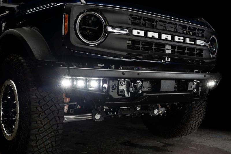 ORACLE Lighting 21-22 Ford Bronco Triple LED Fog Light Kit for Steel Bumper - White ORACLE Lighting Fog Lights AXOPROS