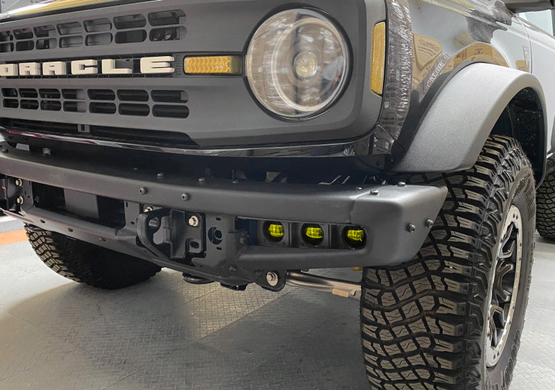 ORACLE Lighting 21-22 Ford Bronco Triple LED Fog Light Kit for Steel Bumper - Yellow SEE WARRANTY ORACLE Lighting Fog Lights AXOPROS