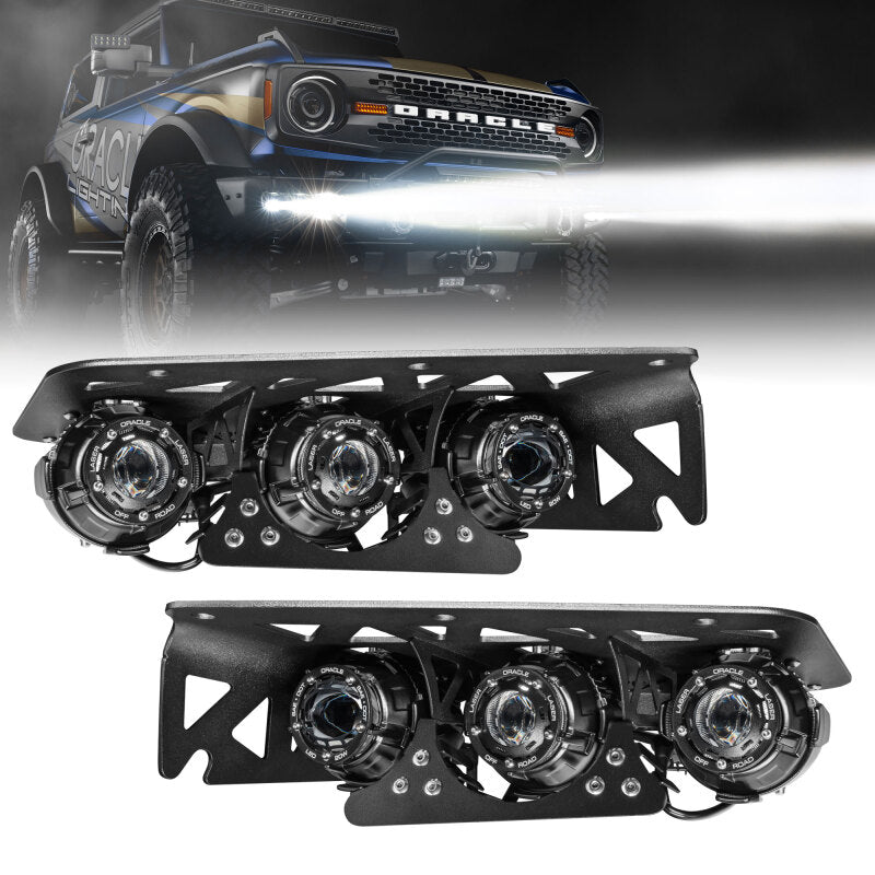 Oracle Lighting 21-24 Ford Bronco Off Road Laser and LED Fog Light Kit for Steel Bumper SEE WARRANTY ORACLE Lighting Fog Lights AXOPROS