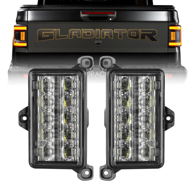 Oracle Lighting Jeep Gladiator JT Dual Reverse LED Flush Taillight - Amber/White SEE WARRANTY ORACLE Lighting Tail Lights  AXOPROS