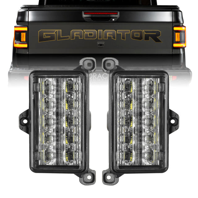 Oracle Lighting Jeep Gladiator JT Dual Reverse LED Flush Taillight - Amber/White SEE WARRANTY ORACLE Lighting Tail Lights  AXOPROS