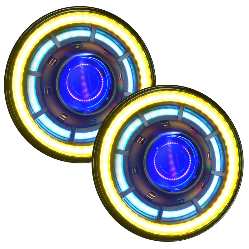 Oracle Oculus 7in ColorSHIFT Bi-LED Projector Headlights for Jeep Wrangler JK SEE WARRANTY ORACLE Lighting Headlights AXOPROS