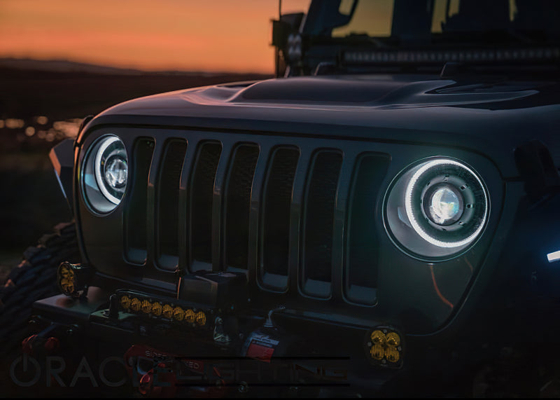 Oracle Oculus Bi-LED Projector Headlights for Jeep JL/Gladiator JT - Matte Blk - 5500K ORACLE Lighting Headlights AXOPROS