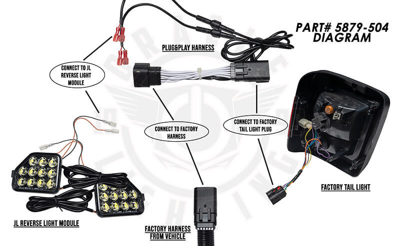 Oracle Plug & Play Wiring Adapter for Jeep Wrangler JL Reverse Lights ORACLE Lighting Wiring Harnesses AXOPROS