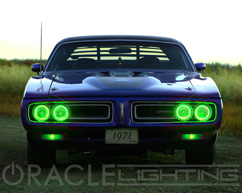 Oracle Pre-Installed Lights 5.75 IN. Sealed Beam - Green Halo SEE WARRANTY ORACLE Lighting Headlights AXOPROS