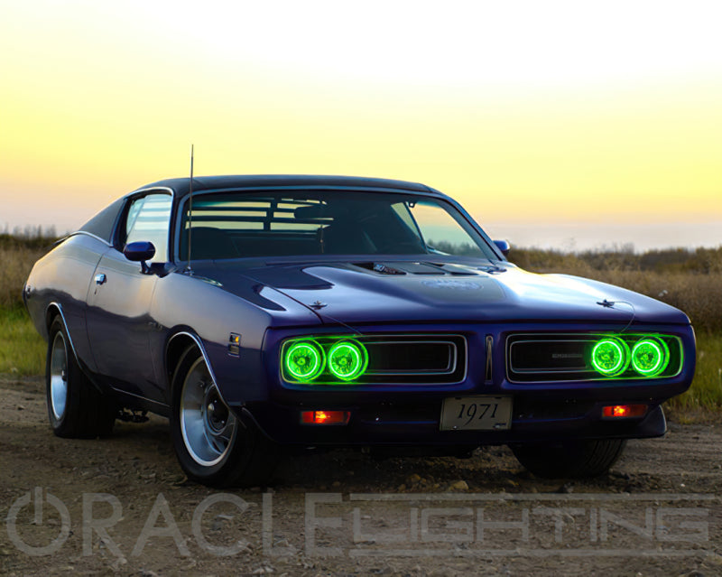 Oracle Pre-Installed Lights 5.75 IN. Sealed Beam - Green Halo SEE WARRANTY ORACLE Lighting Headlights AXOPROS