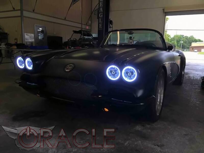 Oracle Pre-Installed Lights 5.75 IN. Sealed Beam - White Halo SEE WARRANTY ORACLE Lighting Headlights AXOPROS