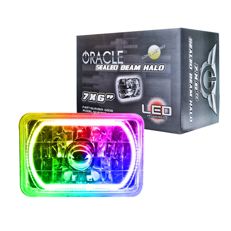 Oracle Pre-Installed Lights 7x6 IN. Sealed Beam - ColorSHIFT Halo SEE WARRANTY ORACLE Lighting Headlights AXOPROS