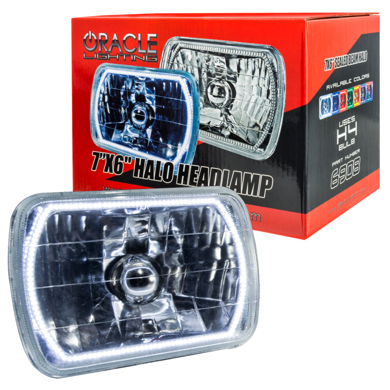 Oracle Pre-Installed Lights 7x6 IN. Sealed Beam - White Halo ORACLE Lighting Headlights AXOPROS