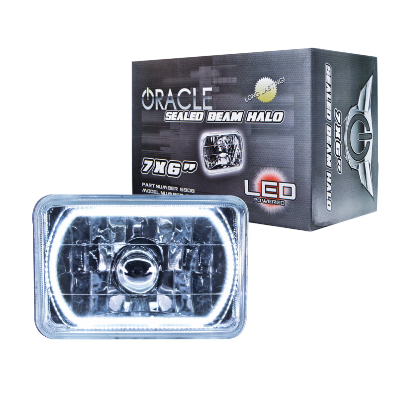Oracle Pre-Installed Lights 7x6 IN. Sealed Beam - White Halo ORACLE Lighting Headlights AXOPROS