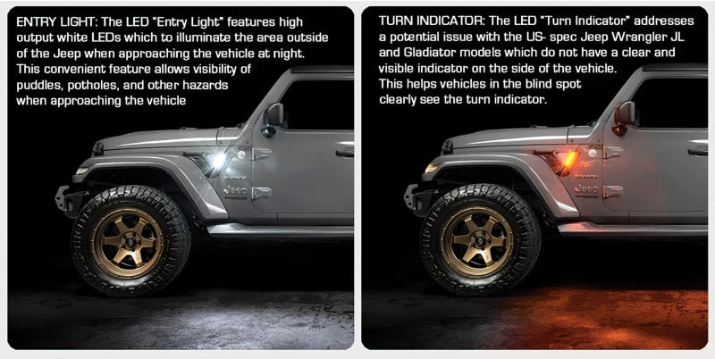 Oracle Sidetrack LED System For Jeep Wrangler JL/ Gladiator JT ORACLE Lighting Light Strip LED AXOPROS
