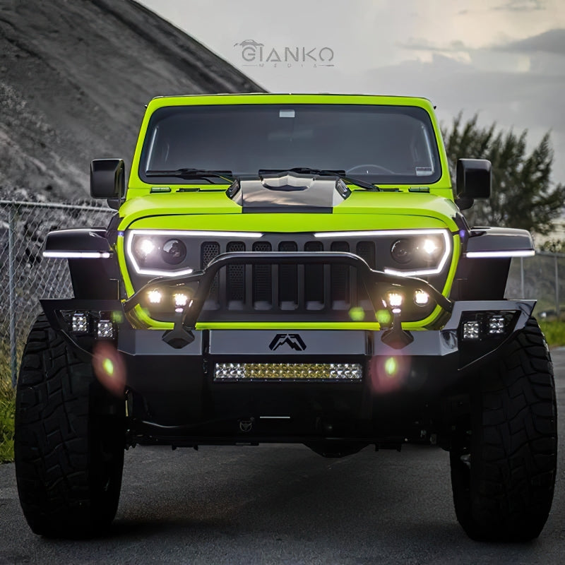 Oracle VECTOR Series Full LED Grille - Jeep Wrangler JL/JT - NA SEE WARRANTY ORACLE Lighting Light Accessories and Wiring  AXOPROS
