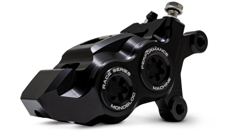 Performance Machine 08-23 FL,18-24 M8 Softail,06-17 VRod 137x4B Rce Series Monobloc Caliper Right BK Performance Machine Brake Calipers - Perf AXOPROS