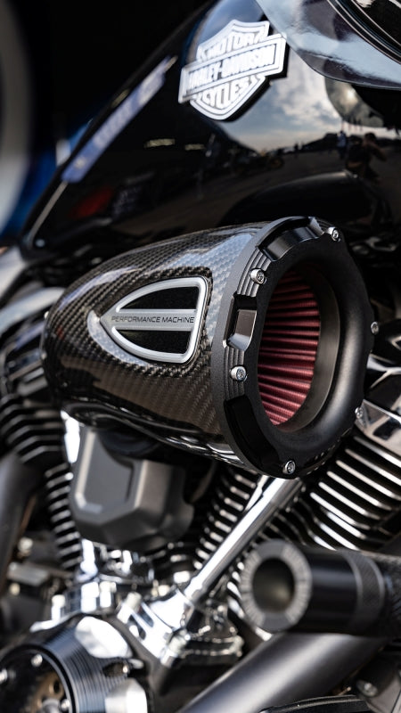 Performance Machine 17-23 Touring, 18-24 107/114/117 CI Softail C4 Series Air Cleaner - CF/Black Ops Performance Machine Air Filters - Direct Fit AXOPROS
