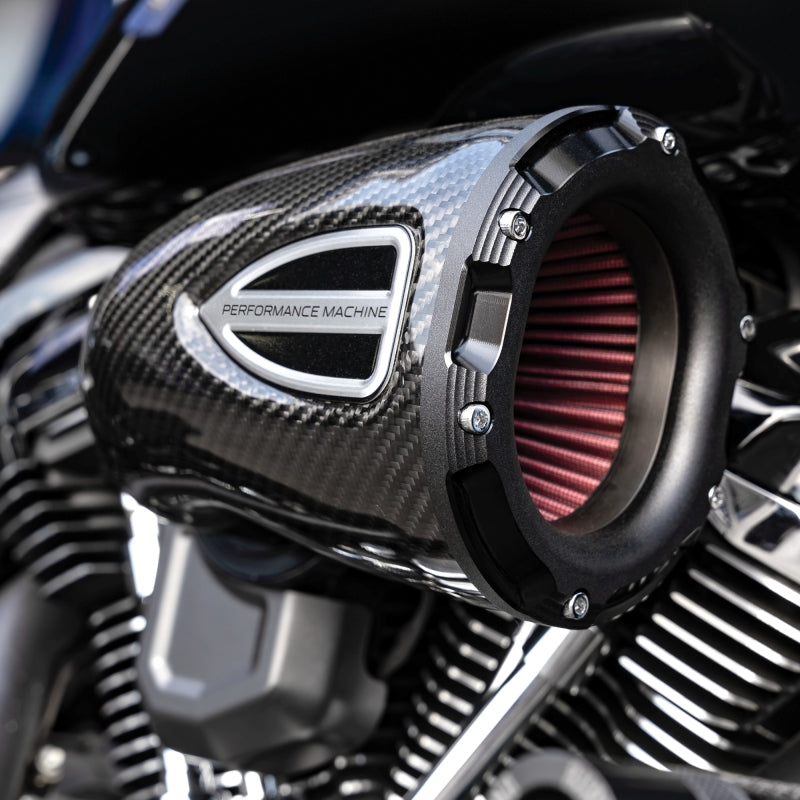 Performance Machine 17-23 Touring, 18-24 107/114/117 CI Softail C4 Series Air Cleaner - CF/Black Ops Performance Machine Air Filters - Direct Fit AXOPROS