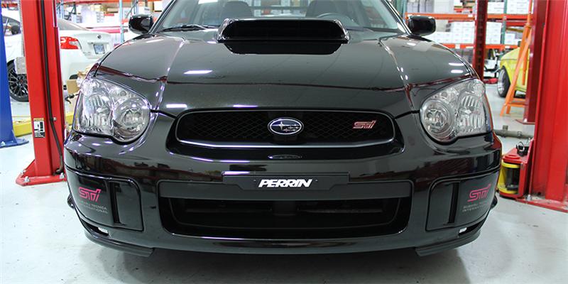 PERRIN 02-05 Subaru WRX/STI/Impreza License Plate Delete - Black Perrin Performance License Plate Relocation AXOPROS