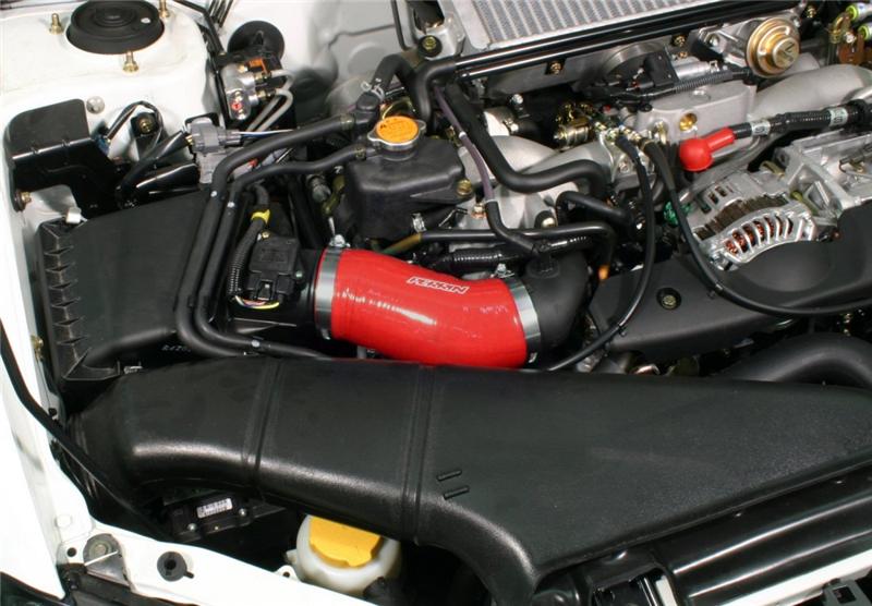 PERRIN 02-07 Subaru WRX/STi AFTA-MAF Intake Tube Air-Box to Inlet Hose - Red Perrin Performance Air Boxes AXOPROS