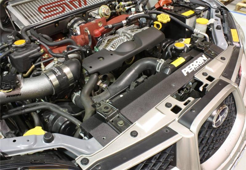 PERRIN 02-07 Subaru WRX/STi Radiator Shroud - Black Perrin Performance Radiator Shrouds AXOPROS