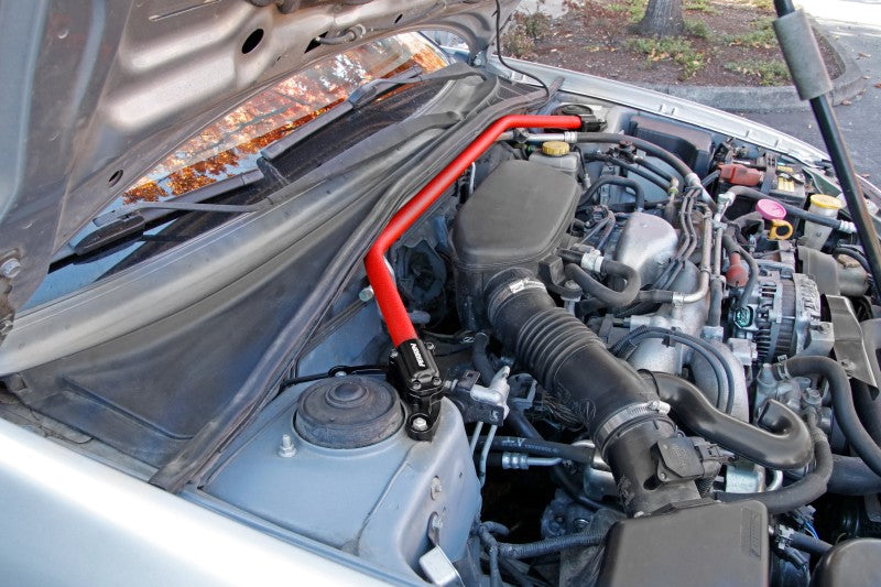 PERRIN 02-07 Subaru WRX/STi/Impreza / 04-08 Forester Front Strut Brace - Red Perrin Performance Strut Bars  AXOPROS