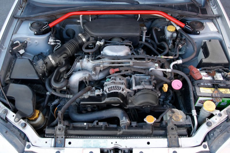 PERRIN 02-07 Subaru WRX/STi/Impreza / 04-08 Forester Front Strut Brace - Red Perrin Performance Strut Bars  AXOPROS