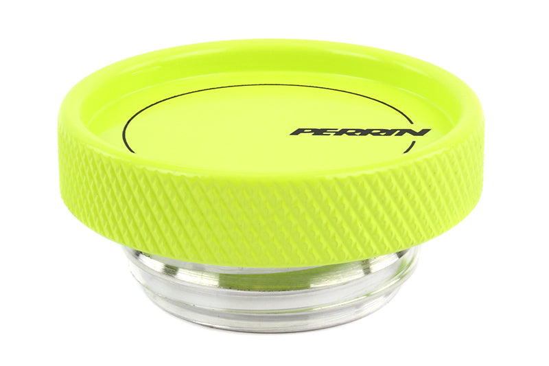 PERRIN 02-25 Subaru Impreza/WRX/STI & 13-25 Crosstrek/BRZ/FR-S/GR86/GR86 Oil Fill Cap - Neon Yellow Perrin Performance Oil Caps AXOPROS