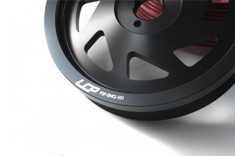 PERRIN 15-18 Subaru WRX / 13-20 BRZ / 14-18 FXT / 13-16 Crosstrek Lightened Crank Pulley - Black Perrin Performance Pulleys - Crank, Underdrive AXOPROS