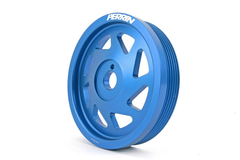 PERRIN 15-18 Subaru WRX / 13-20 BRZ / 14-18 FXT / 13-16 Crosstrek Lightened Crank Pulley - Blue Perrin Performance Pulleys - Crank, Underdrive AXOPROS