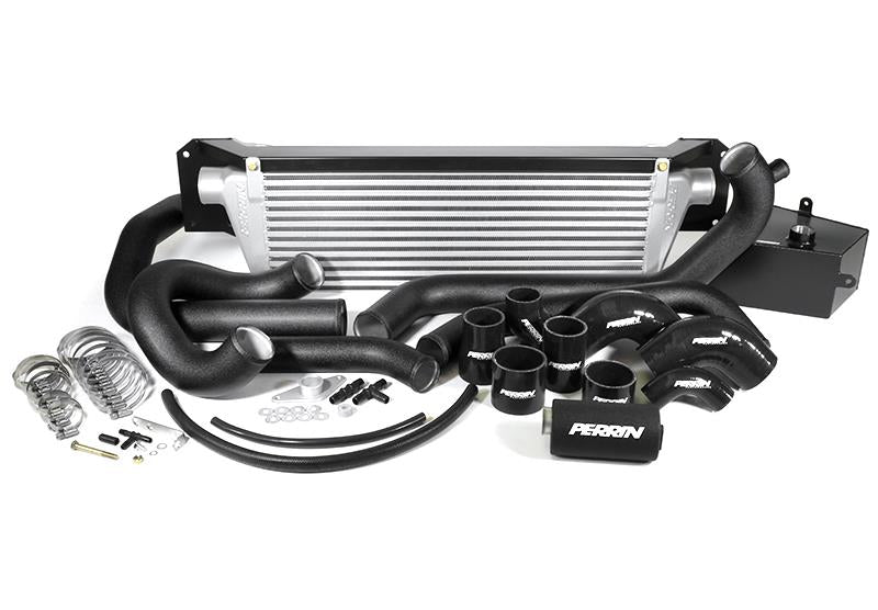 PERRIN 15-21 Subaru STI Front Mount Intercooler Boost Tubes + Hardware - Black Tubes Perrin Performance Intercooler Ducting AXOPROS