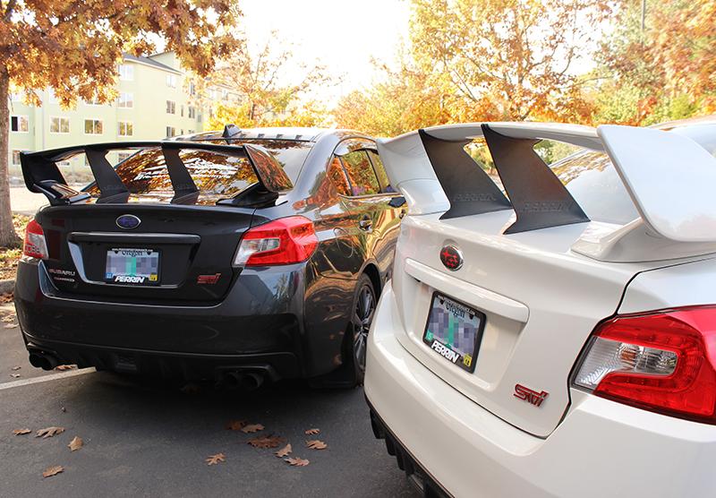 PERRIN 15-21 Subaru STI Wing Stabilizer - Black Perrin Performance Spoilers AXOPROS