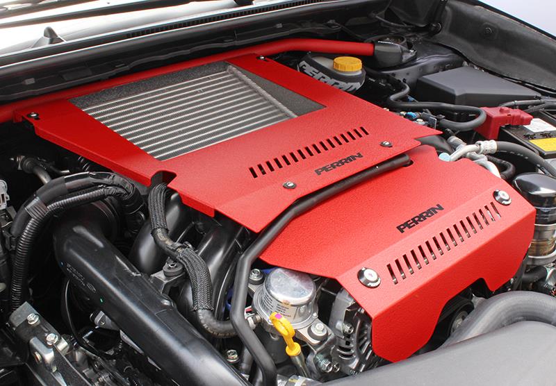 PERRIN 15-21 Subaru WRX Engine Cover Kit (Intercooler & Pulley Covers Incl.) - Red Perrin Performance Engine Covers AXOPROS