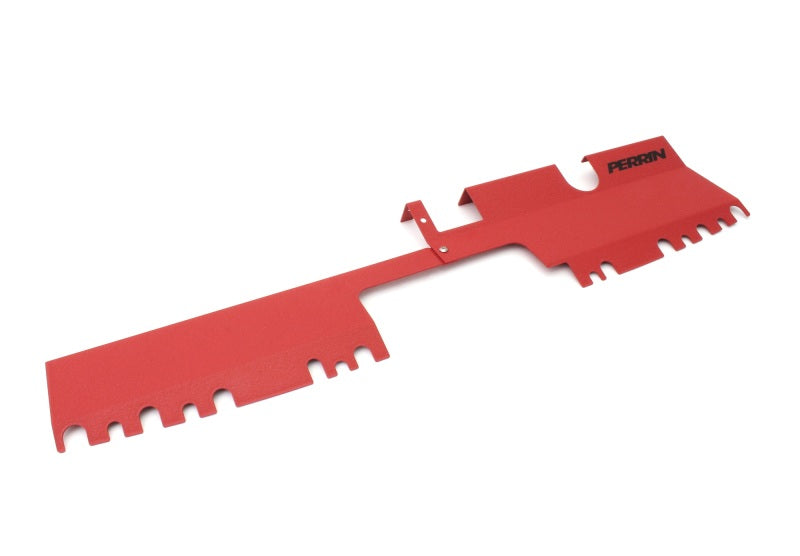 Perrin 15-21 WRX/STI Radiator Shroud (With OEM Intake Scoop) - Red Perrin Performance Radiator Shrouds  AXOPROS