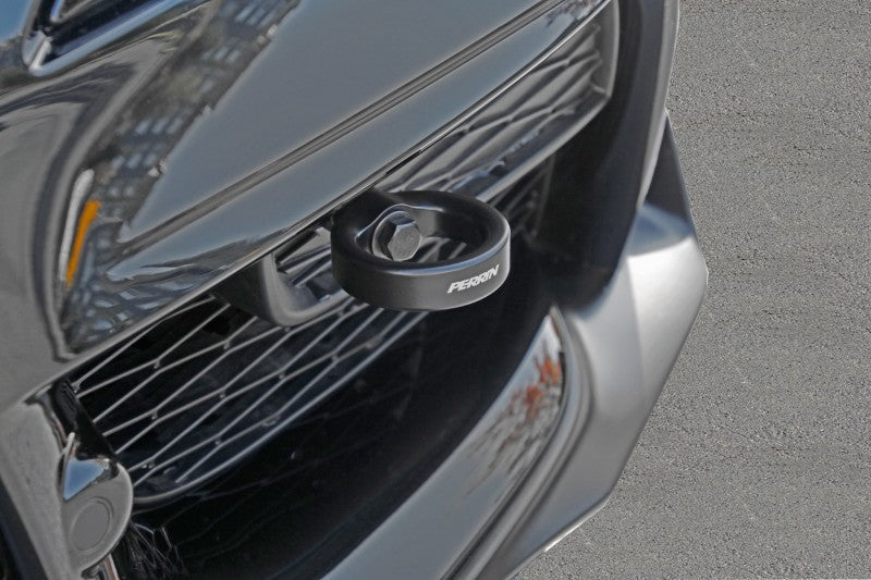 Perrin 2020 Toyota Supra Tow Hook Kit (Front) - Black Perrin Performance Tow Hooks AXOPROS