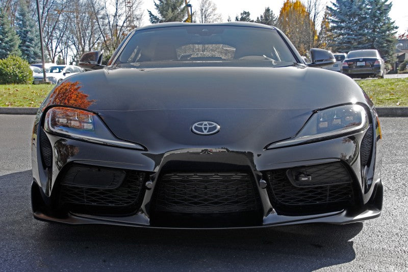 Perrin 2020 Toyota Supra Tow Hook Kit (Front) - Black Perrin Performance Tow Hooks AXOPROS