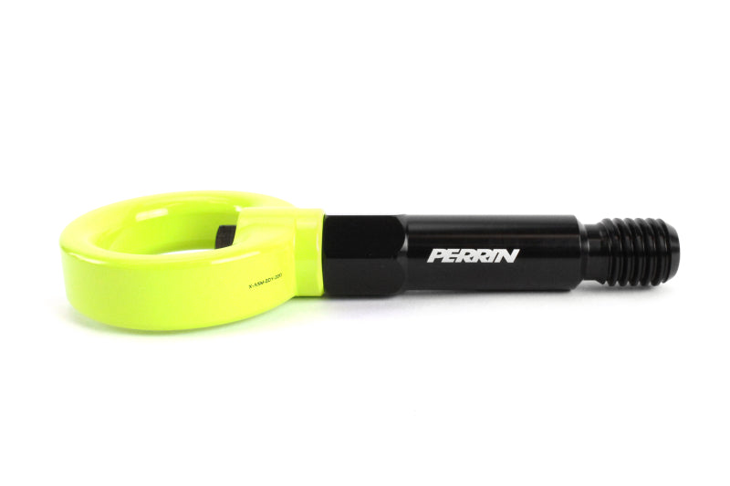 Perrin 2020 Toyota Supra Tow Hook Kit (Front) - Neon Yellow Perrin Performance Tow Hooks AXOPROS