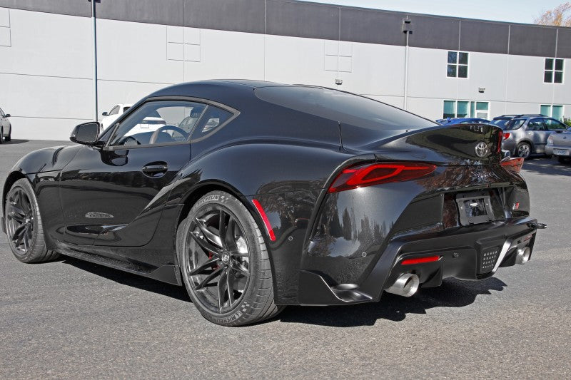 Perrin 2020 Toyota Supra Tow Hook Kit (Rear) - Black Perrin Performance Tow Hooks AXOPROS