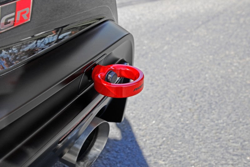 PERRIN 20-25 Toyota Supra Tow Hook Kit (Rear) - Red Perrin Performance Tow Hooks AXOPROS