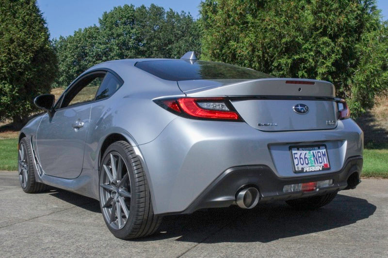 Perrin 2022 BRZ/GR86 Axle Back Exhaust SS (Single Side Exit w/Helmholtz Chamber) Perrin Performance Axle Back AXOPROS