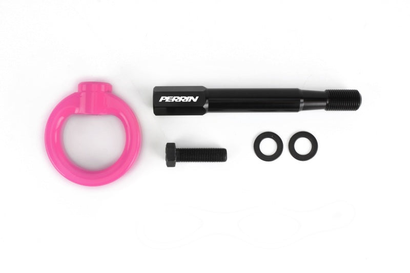 Perrin 2022 Subaru WRX / 18-21 Crosstrek Tow Hook Kit (Rear) - Hyper Pink Perrin Performance Tow Hooks AXOPROS
