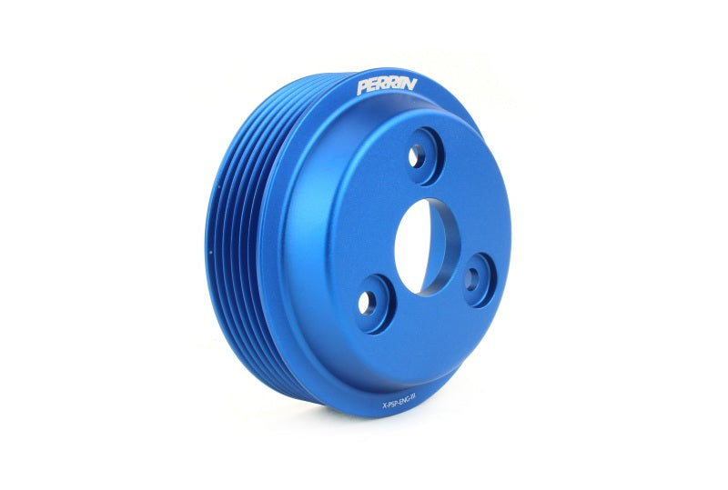 PERRIN 22-25 Subaru WRX / 21-25 Crosstrek / 20-25 LGT/OBXT/FXT Lightweight Water Pump Pulley - Blue Perrin Performance Pulleys - Crank, Underdrive AXOPROS