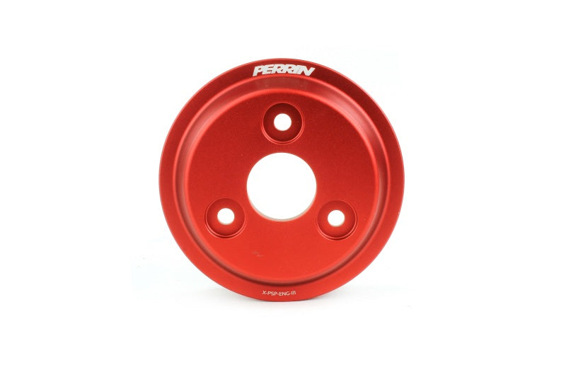 PERRIN 22-25 Subaru WRX / 21-25 Crosstrek / 20-25 LGT/OBXT/FXT Lightweight Water Pump Pulley - Red Perrin Performance Pulleys - Crank, Underdrive AXOPROS