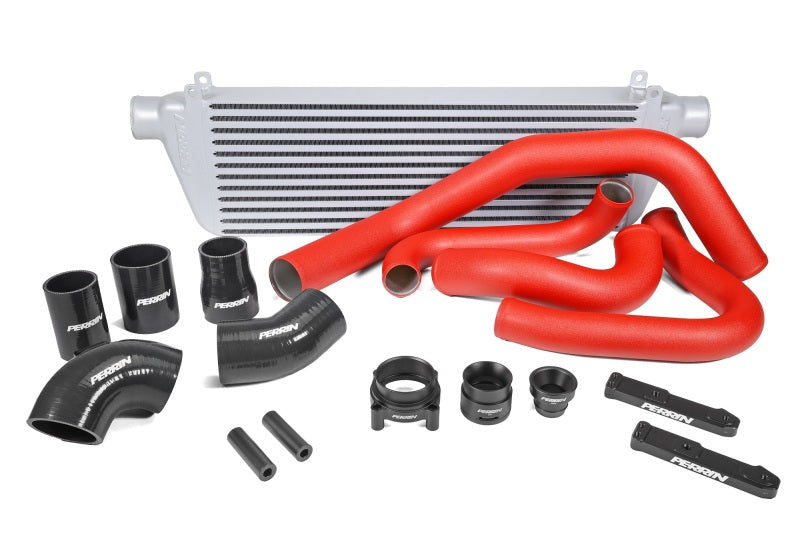 PERRIN 22-25 Subaru WRX Front Mount Intercooler Kit (Red Tubes & Silver Core) Perrin Performance Intercoolers  AXOPROS