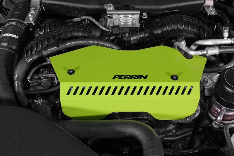 PERRIN 22-25 Subaru WRX Pulley Cover - Neon Yellow (TALL - For Use w/o PERRIN AOS) Perrin Performance Engine Covers AXOPROS