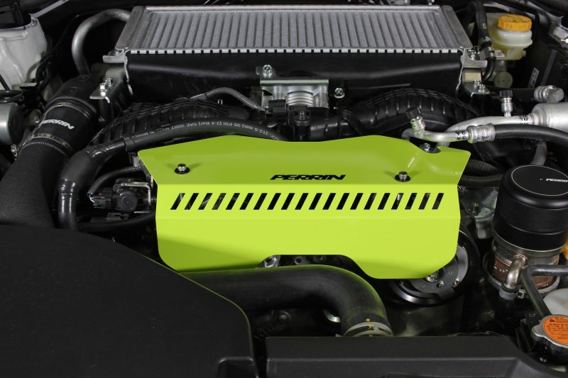 PERRIN 22-25 Subaru WRX Pulley Cover - Neon Yellow (TALL - For Use w/o PERRIN AOS) Perrin Performance Engine Covers AXOPROS